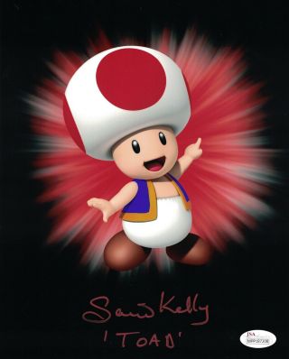 Samantha Kelly Signed Toad 8x10 Photo Nintendo Mario Jsa