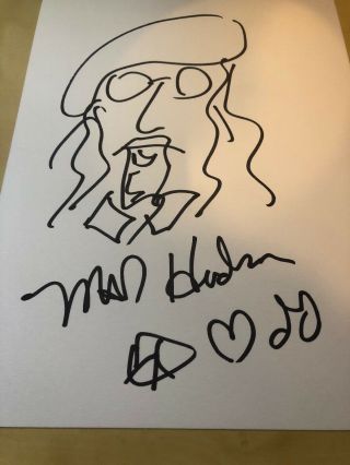 Mark Hudson The Beatles Ringo Starr Hand Signed Doodle Sketch Rare Aerosmith 2