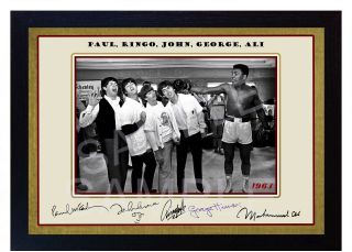 The Beatles Muhammad Ali Framed Photo Print Poster Perfect Gift