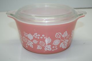 Pyrex 473 1 Qt Pink Gooseberry And 1 - 470 - C Lid