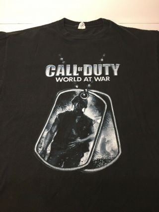 Rare Cod Call Of Duty World At War 2009 Game Promo T - Shirt Size Large