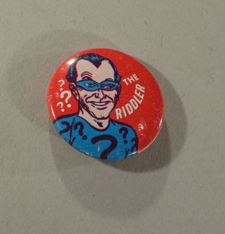1966 Batman / The Riddler 7/8 " In Diameter Pin Pinback Button