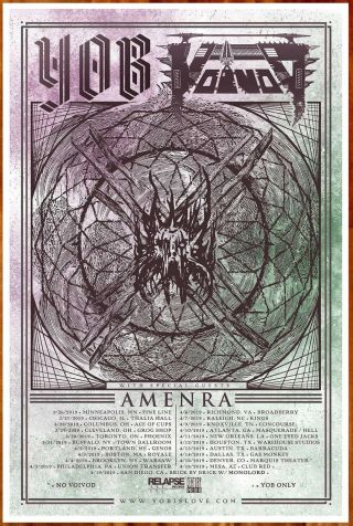 Yob | Voivod | Amenra Spring Tour 2019 Ltd Ed Rare Poster,  Bonus Metal Poster