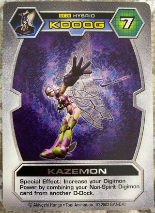 Digimon D - Tector Card Game - Kazemon Dt - 79 Silver Print