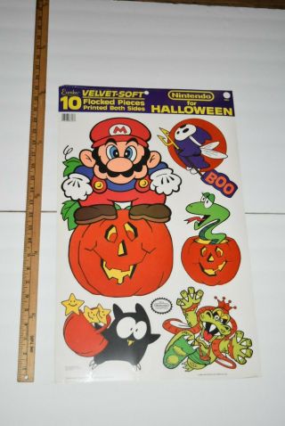 Vintage 1989 Mario Bros,  Zelda Ll - Halloween Cutout Wall Decorations
