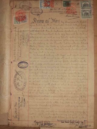 Straits Settlements Document Singapore Hong Kong Malay Statesrevenues 1919