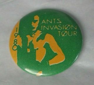 Adam And The Ants Vintage 1980 Us 32mm Tour Badge Pin Button Punk Wave