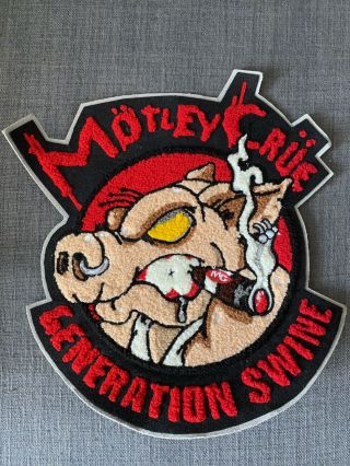 Motley Crue Generation Swine Back Patch Glam Nikki Sixx Tommy Lee Mars Neil