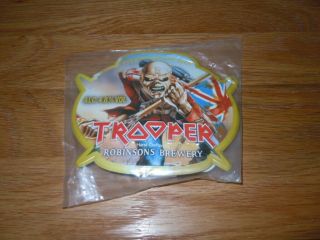 Bnib Iron Maiden Trooper Bar Beer Metal Pump Clip Badge Sign Rare Look L@@k
