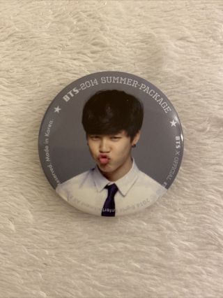 BTS OFFICIAL SUMMER PACKAGE 2014 (RARE) & THE WINGS TOUR JIMIN PIN BUTTON 2