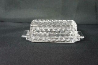 Fostoria American 1/4lb Covered Butter Dish 7 1/2 " Long