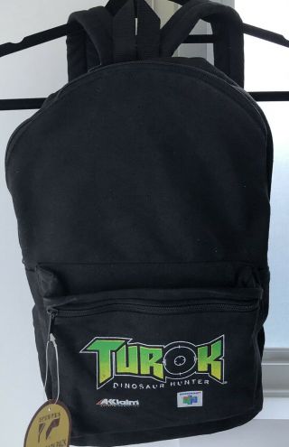 Vintage Turok Dinosaur Hunter Promo Backpack 1997 Acclaim With Tag Authentic