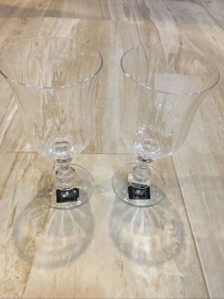Set Of 2 Mikasa French Countryside Water Ice Tea Austrian Crystal Goblets 7 7/8