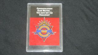 Vintage 1995 Blockbuster Video Game World Championship Card.  Rare