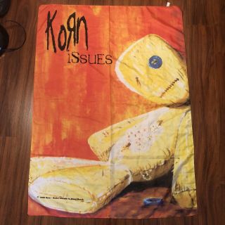 Korn Issues 1999 Vintage Cloth Fabric Textile Poster Flag Promo 30 " X43”