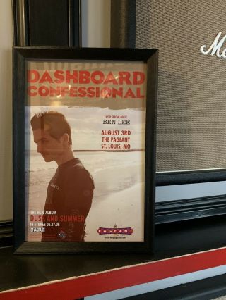 Rare Dashboard Confessional Poster - The Pageant 20th Anniversary Print