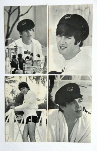 4 X Beatles Eskimo Foods Postcards 1965