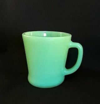 Vintage Fire King Jadeite Coffee Mug Cup D - Handle - Anchor Hocking