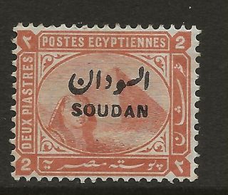 Sudan Sg 7 1897 2p Orange Brown Fresh Mounted