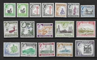 Rhodesia & Nyasaland 1959/62 Set Nh,