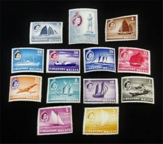 Nystamps British Malaya Singapore Stamp 28 - 40 Og Nh $64 J1y2766