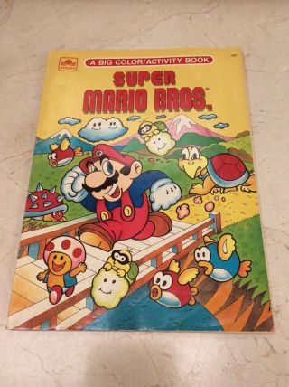 1989 Mario Bros.  Book (a Big Color/activity Book)