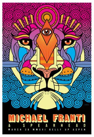 Michael Franti And Spearhead At The Belly Up Aspen Poster By Scrojo Franti_1603