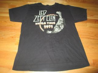 2007 Retro LED ZEPPELIN 1971 World Concert Tour (LG) T - Shirt JIMMY PAGE PLANT 2