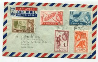 Sarawak British Borneo Airmail Cover Miri To Douala Cameroun 30.  8.  1960