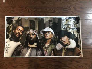 Black Eyed Peas Poster Autographed Tour Display Rare