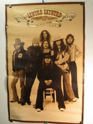 Vintage Poster Lynyrd Skynyrd Rock Band 22 " X 34 " The Road Home 1977