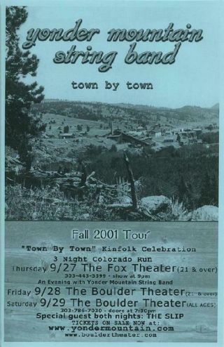 Yonder Mountain String Band Fall Tour 2001 Concert Poster Ymsb