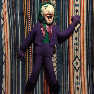 Vintage 1989 Batman Joker Plush Doll Ace Novelty 80s Dc Comics 28”