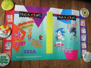 Sonic The Hedgehog Sega Genesis Club Video Game Book Cover Poster 1994 Promo