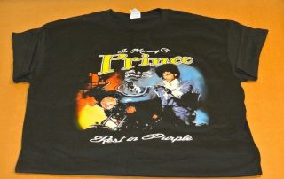 Prince The Artist In Memory Of Prince 100 Cotton Blk T - Shirt Sz 2 Xl