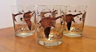 4 - Vintage Libby Old Fashioned Cocktail Glasses - Flying Geese