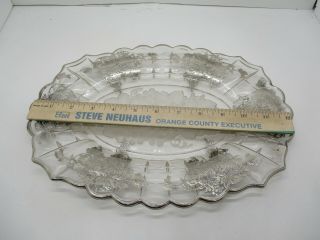 Vintage Sterling Overlay Glass Serving Platter Tray Gorgeous 2