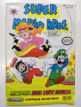 Vintage Valiant Comic Mario Bros.  No.  2 Magic Carpet Madness Nintendo