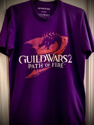Guild Wars 2 Path Of Fire Purple T - Shirt Slightly Size M