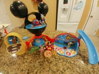 Disney Mickey Mouse Clubhouse Club House Deluxe Playset W Figures/accessories