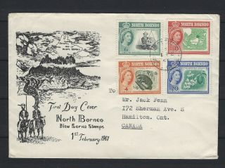 North Borneo Fdc 1961: North Borneo Series Stamps