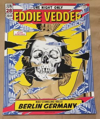 Eddie Vedder Poster Berlin Germany 2019 Show Edition Art By Williams