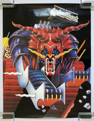 Judas Priest Defenders Of The Faith 1984 Us Tour Merch Poster Rob Halford Metal