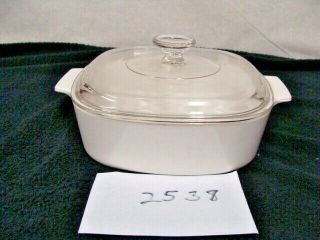 Corning Ware White Covered Casserole A - 2 - B 2 Liter / 2 Quart Size / Lid