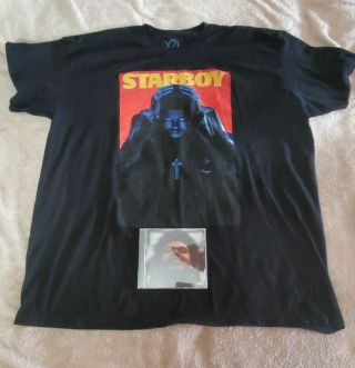 Official The Weeknd Xo Starboy Album Shirt Size Xxl With Bonus After Hours Cd