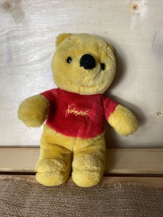 Vintage Sears Walt Disney Winnie The Pooh Bear Plush Embroidery Sweater