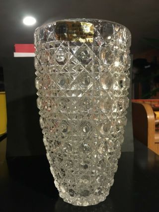 Vintage Tritschler Winterhalder Bleikristall 24 Lead Crystal Vase 8 Inches