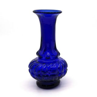 Vintage Hand Blown Cobalt Blue Glass Bud Vase