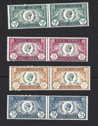 South Africa 1935 George V Silver Jubilee Set Of Four Bilingual Stamps,  £51,  Mh