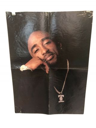 Tupac Shakur 2pac Vintage Death Row Records Chain Wall Poster 15” X 21”